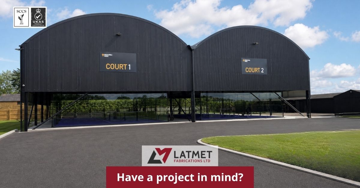 Padel Court steel frame building exterior